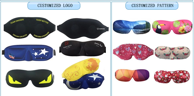 No Seamless Pressure Stereo 3D Contoured 100% Blackout Eye Mask for Sleeping with Adjustable Strap