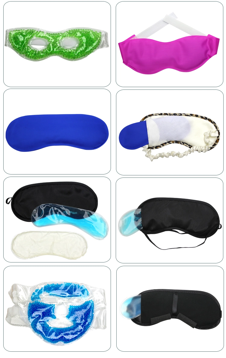 Food Grade PVC Soft Cloth Hot Cold Gel Eye Mask Gel Bead Cooling Pack Eye Mask