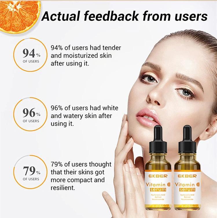 Private Label Anti Aging Whitening Firming Brightening Hydrating Facial Serum Vitamin C Skincare Moisturizing Serum