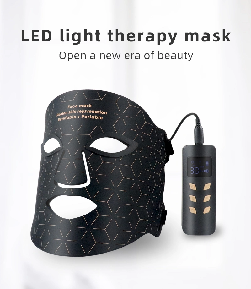 Deep Moisturizing 4in1colors Silicone Red LED Light Therapy Facial Face Sheet Mask