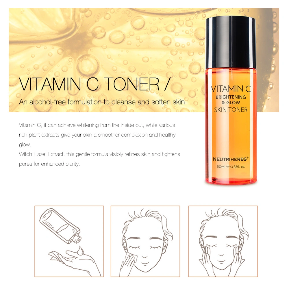 Wholesale Cosmetic Moisturizing Vc Face Toner Hydrating Brightening Anti-Aging Anti-Wrinkle Facial Water Skin Care Vitamin C Toner