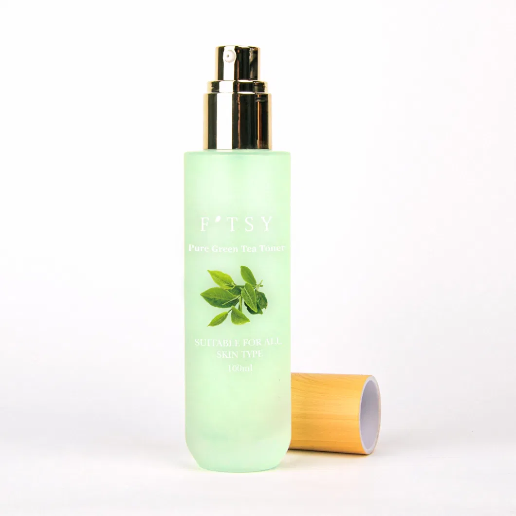 OEM Directly Factory Skincare Organic Aha Smoothing Acne Reduce Brightening Green Tea Face Toner