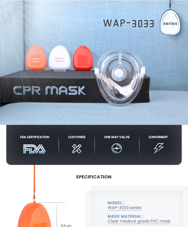 Wap Factory Wholesale CPR Pocket Mask with a Hard Case