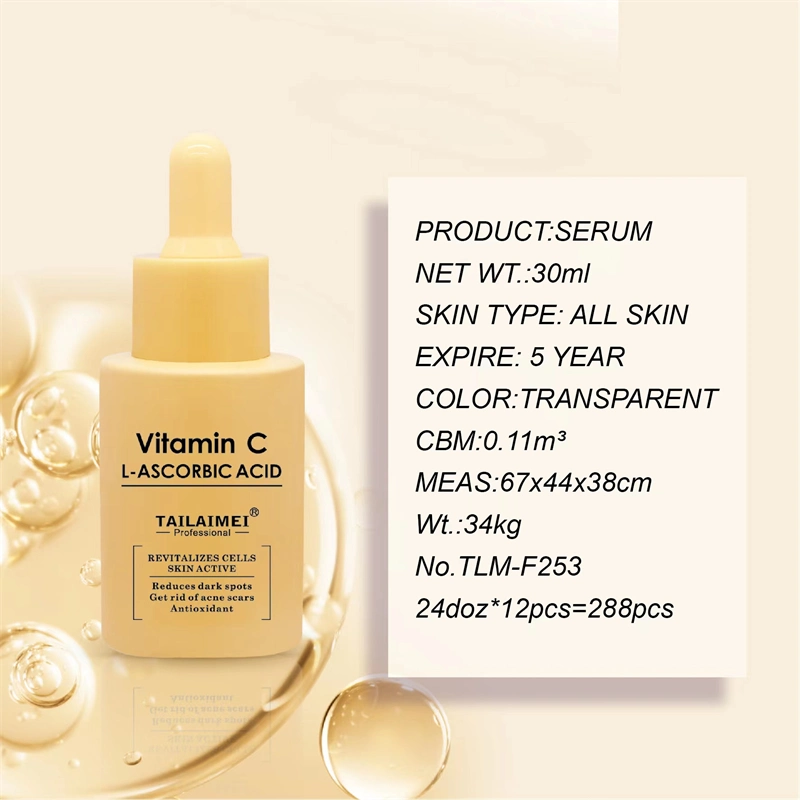 Tlm Custom Dark Spot Correcting Face Care Brightening Whitening Serum Vitamina C Active Formula Revitalizer Skin Care Serum