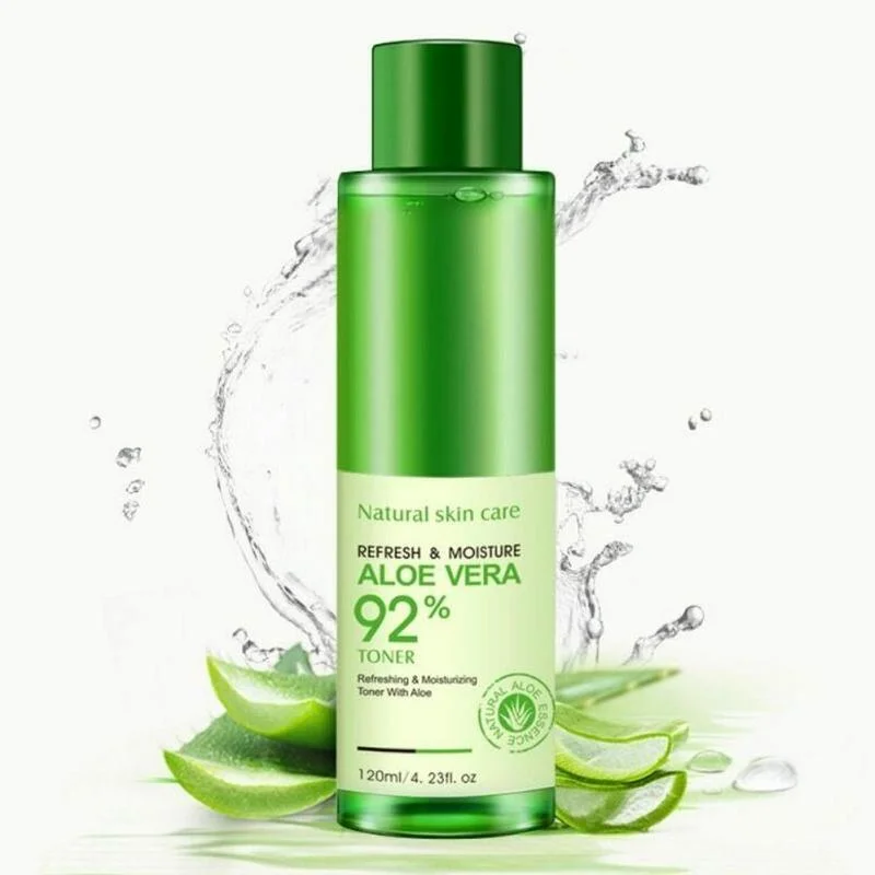 120ml Natural Face Toner Aloe Vera Gel Vc Skin Care Hydrating Moisturizing Vitamin C Lighten Pore Toner Korean Makeup