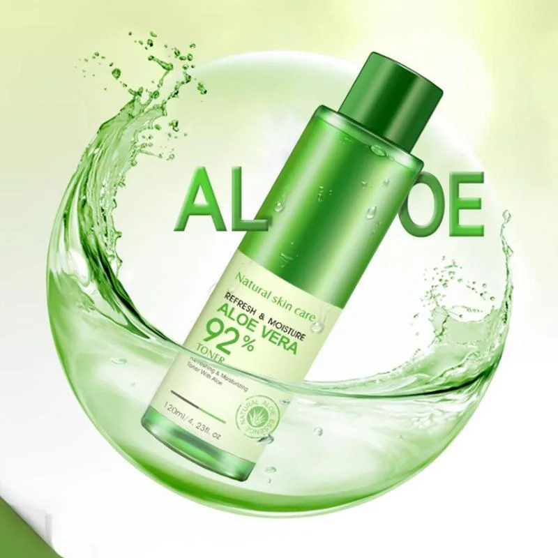 120ml Natural Face Toner Aloe Vera Gel Vc Skin Care Hydrating Moisturizing Vitamin C Lighten Pore Toner Korean Makeup