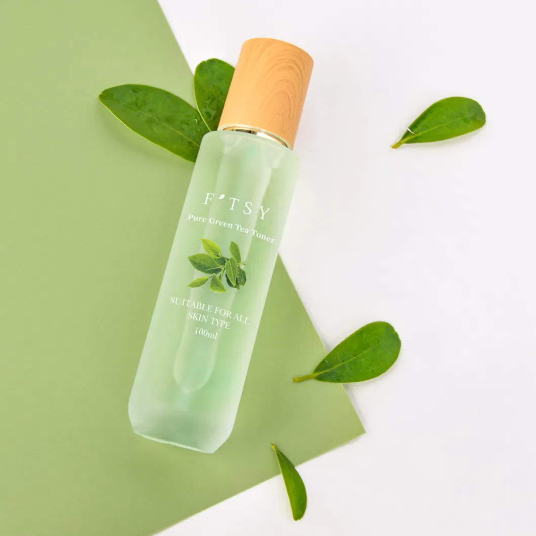 OEM Directly Factory Skincare Organic Aha Smoothing Acne Reduce Brightening Green Tea Face Toner