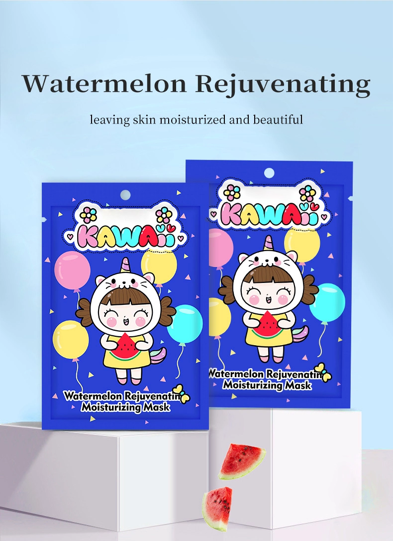 Skin Care Vitamin C Beauty Fruit Extract Strawberry Moisturizing Whiten Cartoon Girl Sheet Korean Facial Mask