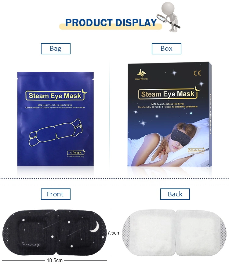 Basic Customization Product Self Heating Warmer Pad Disposable Sleeping Steam Eye Mask