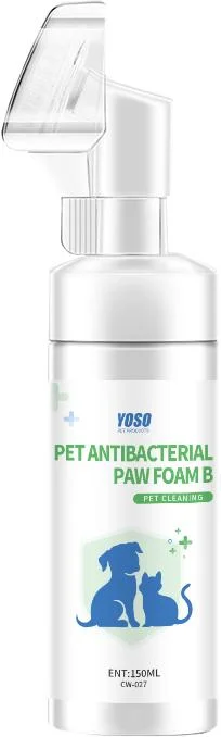 150ml Premium Quality Pet Paws Cleansing Foam with Anti-Mite &amp; Anti-Bacterial Properties