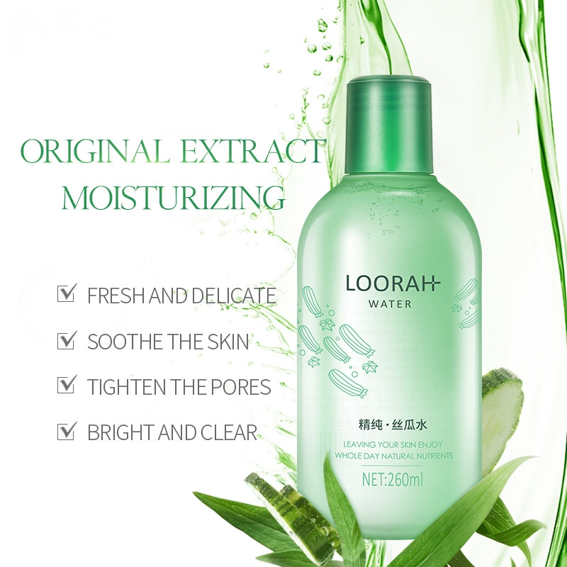 Loofah Face Toner Moisturizing Oil Control Cucumber Water Skin Care 100% Organic Anti Aging Shrinking Pores Tonic Liquid