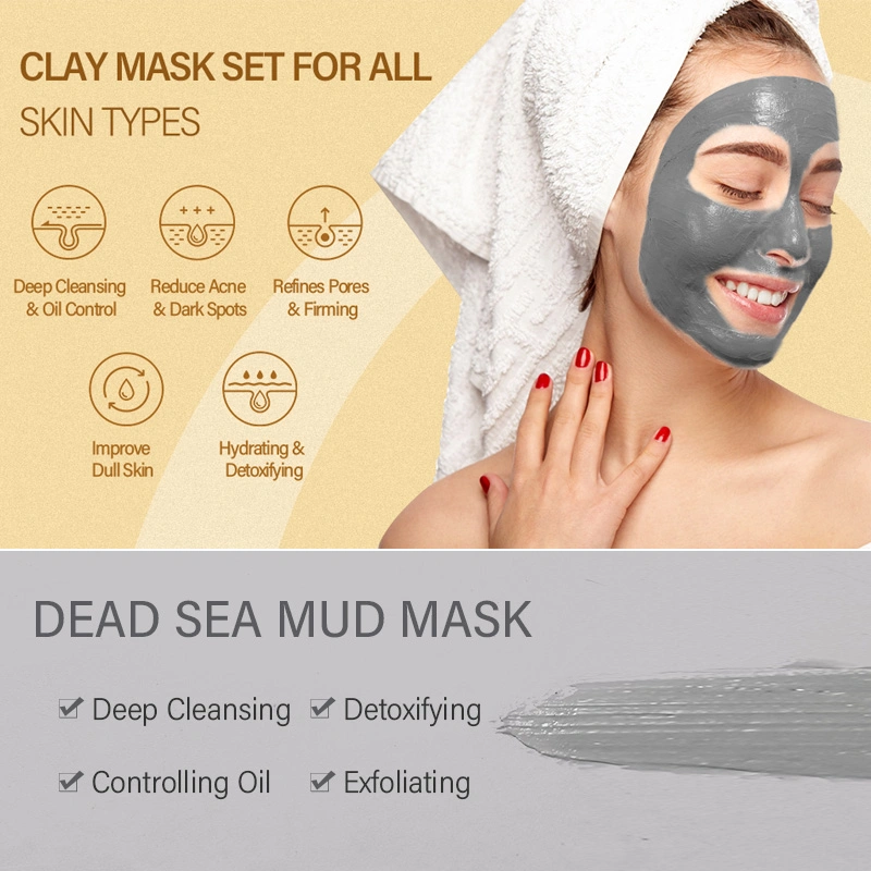 Skin Care Natural Dead Sea Mud Deep Cleaning Facial Clay Mask Whitening Face Clay Mask