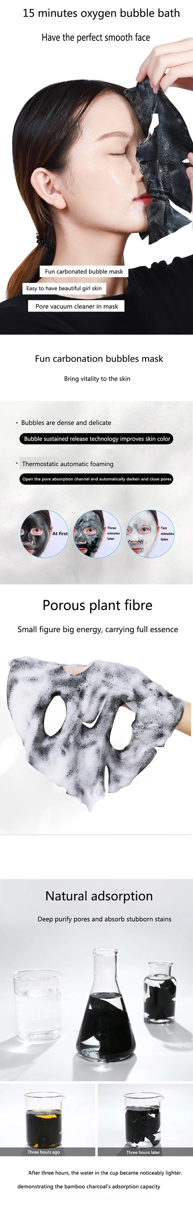 Pore Purifying Carbonated Oxygen Bubble Charcoal Face Mask