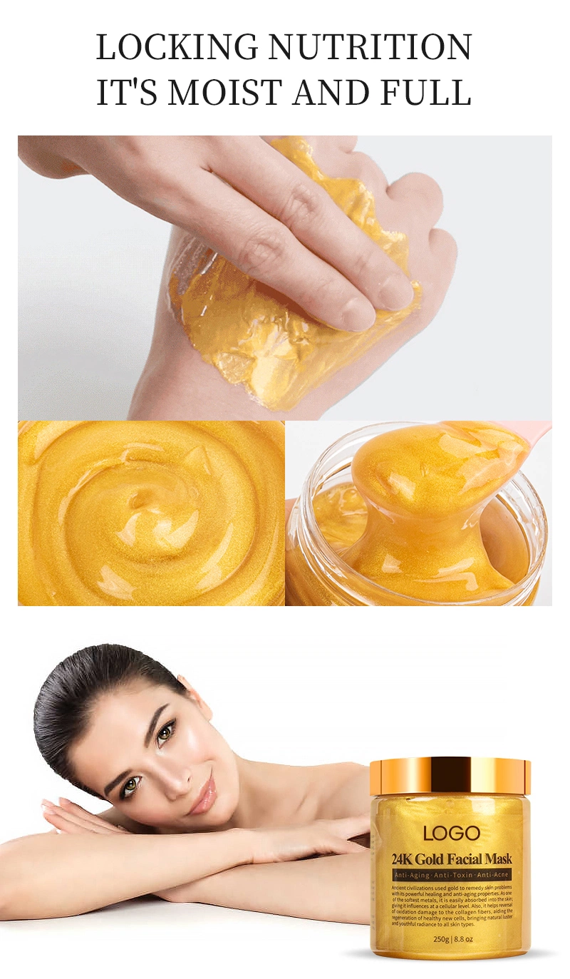 Deep Cleaning Skin Moisturizing 24K Gold Mud Magnetic Facial Mask