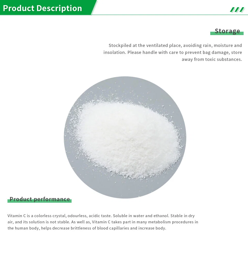 Factory Supply Pharma Grade Ascorbic Acid/Vitamin C CAS 50-81-7 for Skin Whitening Food Additive and Food Nutrient Fortifier