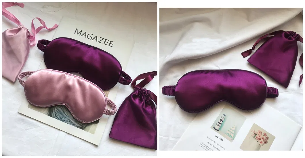 Luxury Gift Custom Label Travel 19mm 100% Mulberry Pure Silk Eye Mask Sleeping