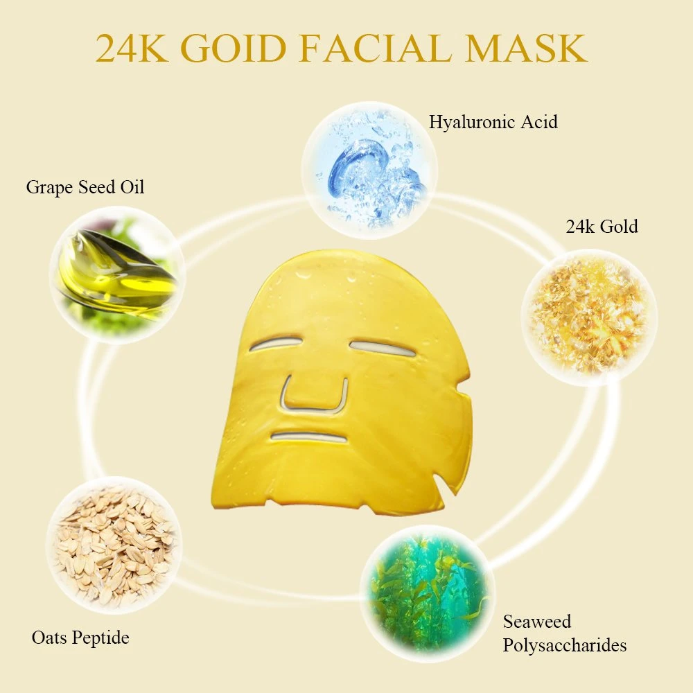 Natural Skin Care Tightening Nourishing Collagen Face Peel off Gold Mask