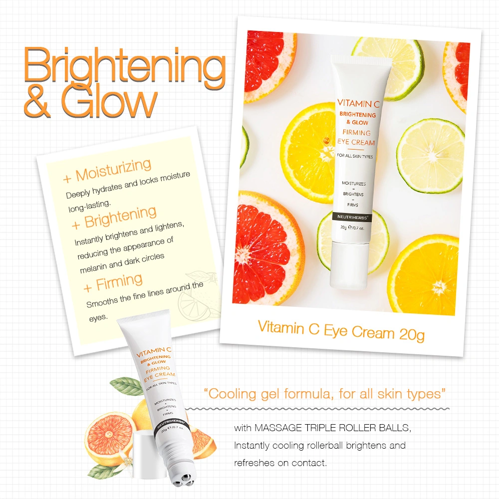 Hot Selling OEM Vitamin C Removing Dark Circle Anti-Wrinkle Brightening Collagen Eye Cream