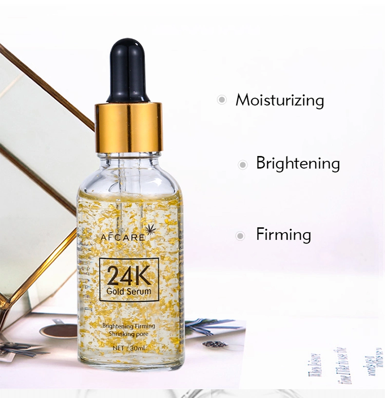 Private Label Whitening 24K Goldzan Ampoule Serum for Beauty Care 24K Face Gold Serum Brightening