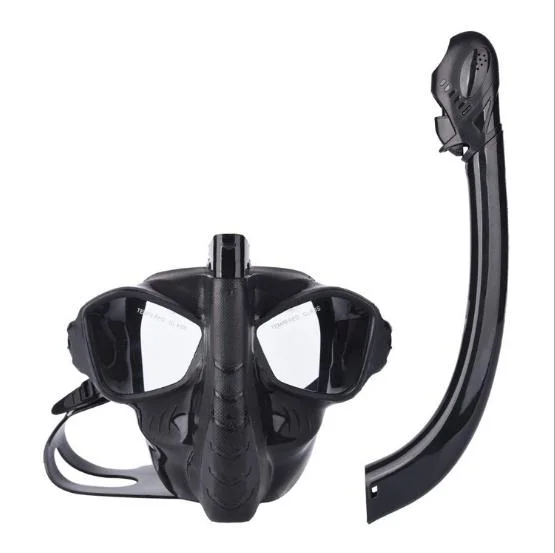 Scuba Diving Equipment Full Dry Silica Gel Full Face Snorkeling Mask with Anti-Fog Tempered Glasses