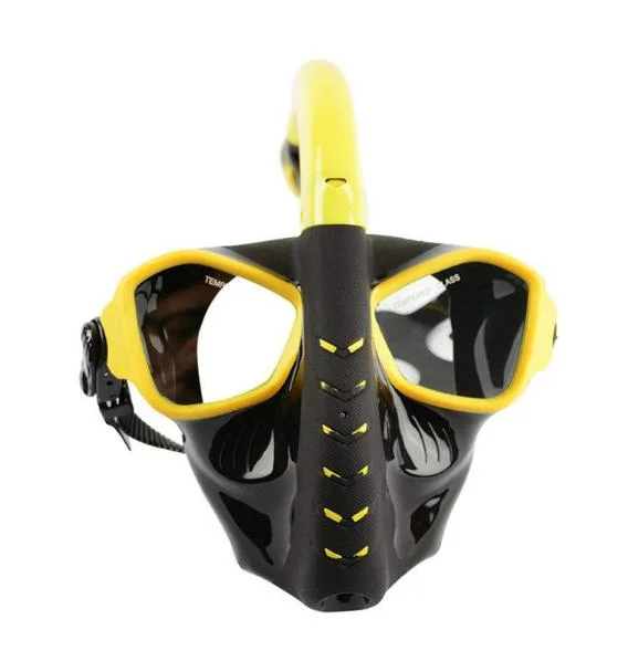 Scuba Diving Equipment Full Dry Silica Gel Full Face Snorkeling Mask with Anti-Fog Tempered Glasses