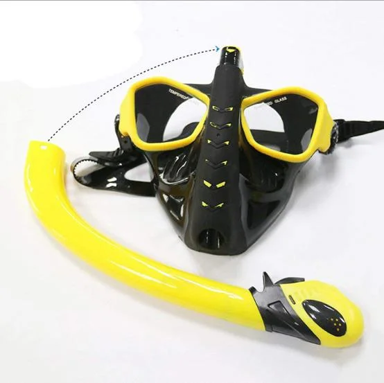 Scuba Diving Equipment Full Dry Silica Gel Full Face Snorkeling Mask with Anti-Fog Tempered Glasses