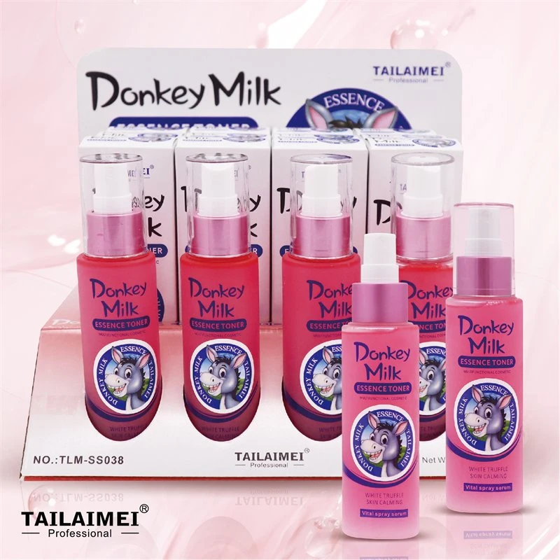 Tailaimei Manufacturer Donkey Milk Vitamin E Collagen Facial Toner Face Spray Anti-Aging Skin Care Essence Skin Toner