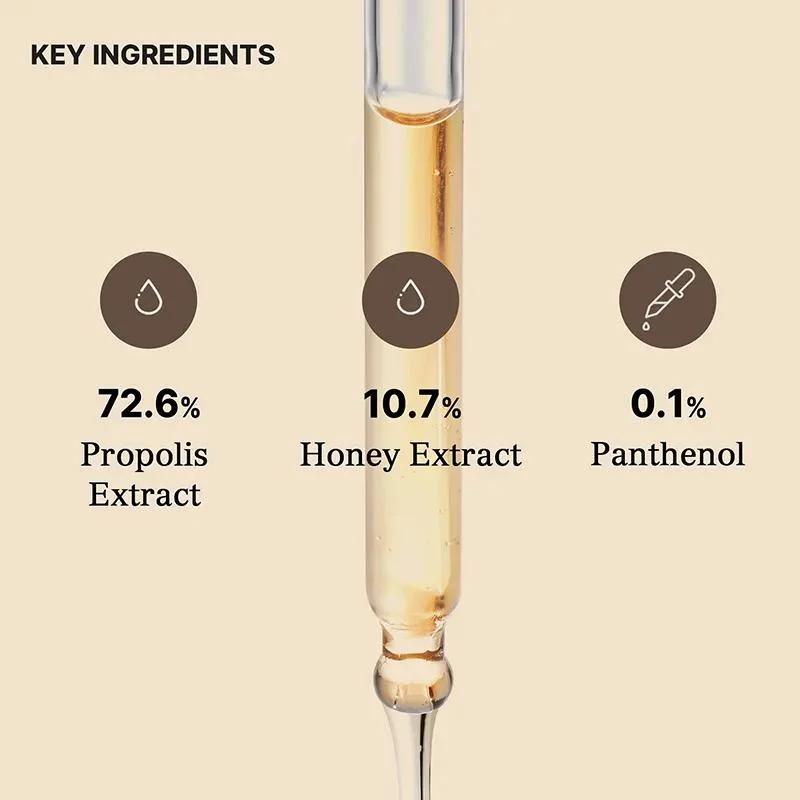 OEM Vegan Skin Radiance Reducing Redness Light Face Honey Propolis Serum