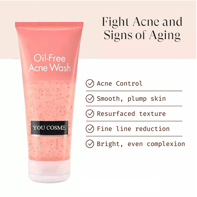 Facial Vitamin C Acid Foam Cleanser Oil Control Blemish Exfoliating Gel Anti Aging Face Wash Clear Pores