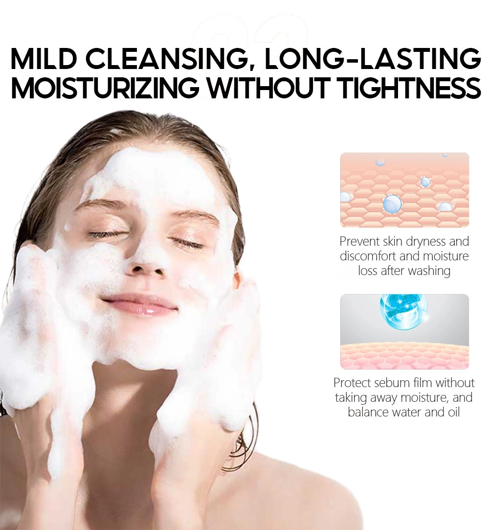 Face Wash Cleanser Silicone-Free Deep Cleansing Pore Shrinking and Vitamin C Papaya Foam Facial Cleanser