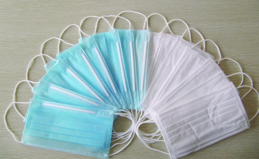 Blue /Black/White Color3 Ply Disposable Non Woven Face Mask