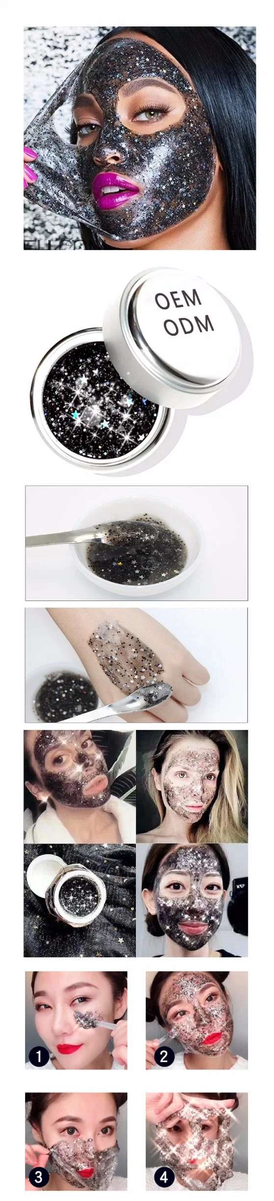 Glitter Peel-off Face Mask Glow Shiny Mask