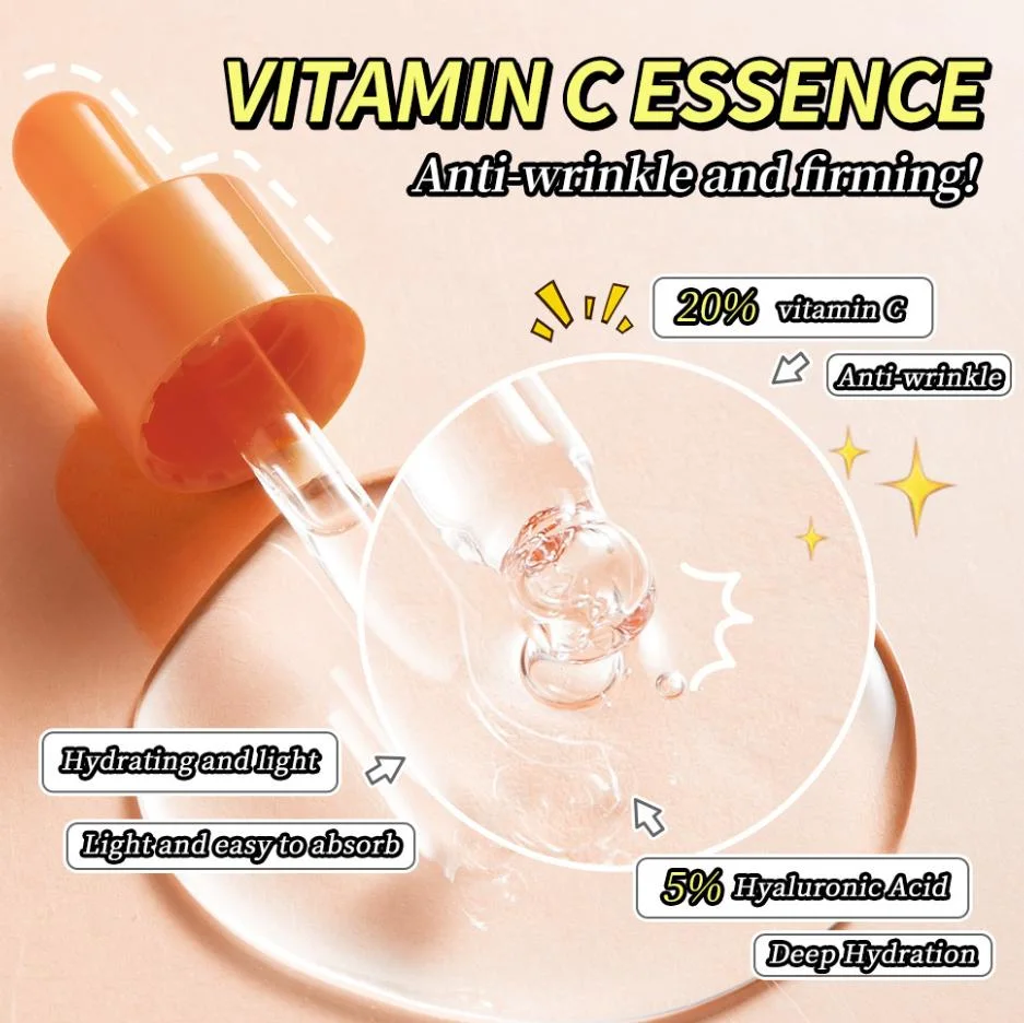 Online Wholesale in Stock Vitamin C Serum Skin Care Whitening Vc Facial Anti Aging Freckle Vitamin C Face Serum