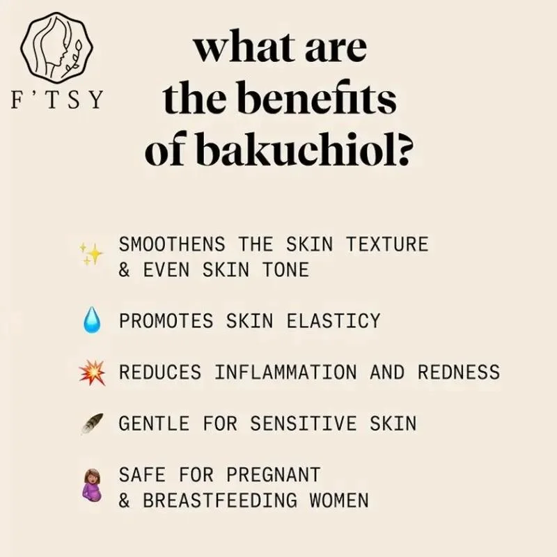 Wholesale Vegan Organic Hydrating Healing Calming Bakuchiol Face Serum