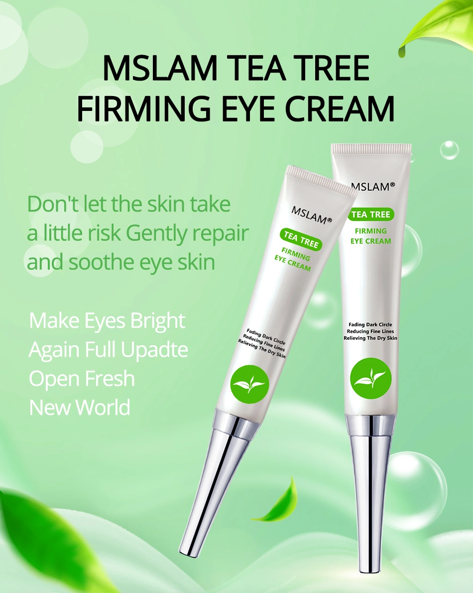 Mslam Tea Tree Eye Cream 20g Anti-Wrinkle Anti-Hydrating Dark Circles Skin Care for Puffiness and Pouch Eye Cream