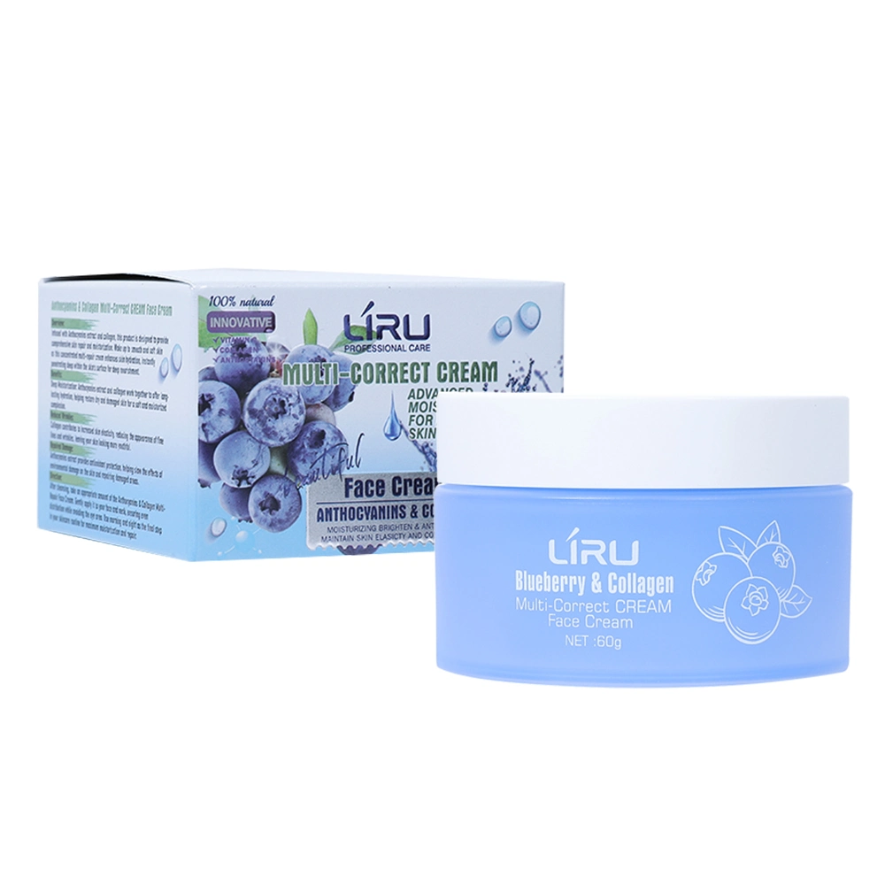 Liru Deep Mositurizing Anti-Wrinkle Blueberry Collagen Face Moisturizer Multi-Correct Cream