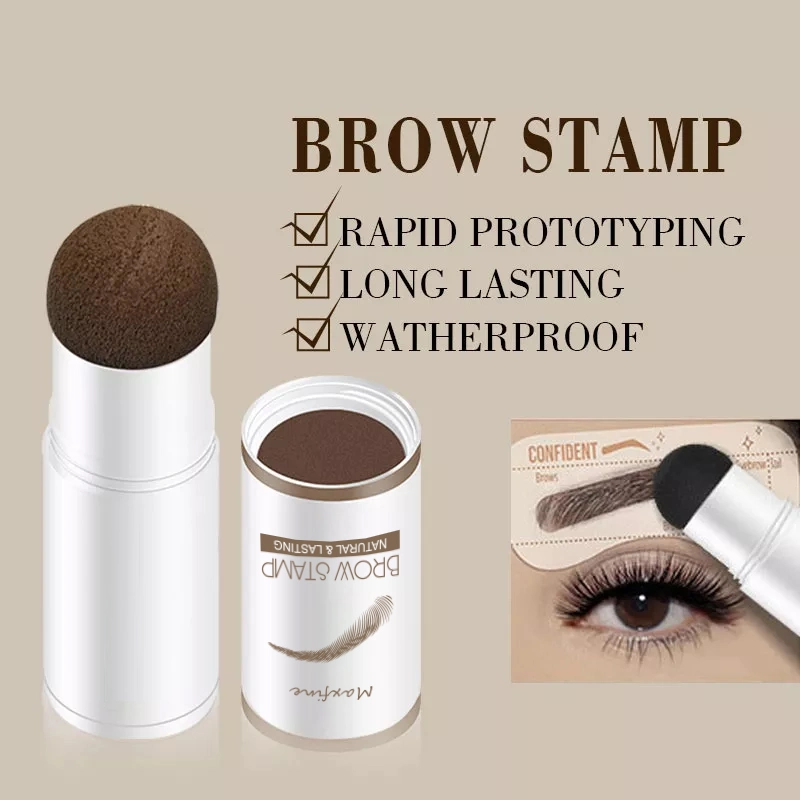 Waterproof Shaping One Step Eyebrow Stamp and Eyebrow Stencil Kit