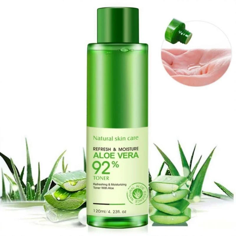 120ml Natural Face Toner Aloe Vera Gel Vc Skin Care Hydrating Moisturizing Vitamin C Lighten Pore Toner Korean Makeup