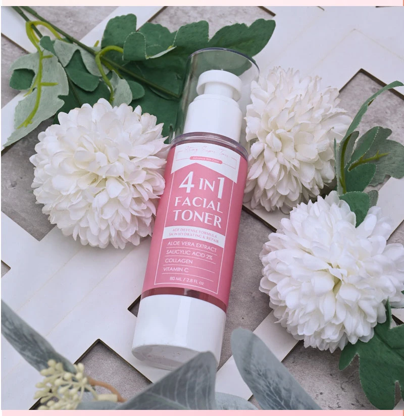 Aixin Private Label 80ml Moisturizing Soothing Clear Pores Brightening Skin Salicylic Acid Vitamin C Collagen 4 in 1 Face Toner