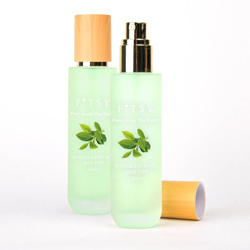 OEM Directly Factory Skincare Organic Aha Smoothing Acne Reduce Brightening Green Tea Face Toner