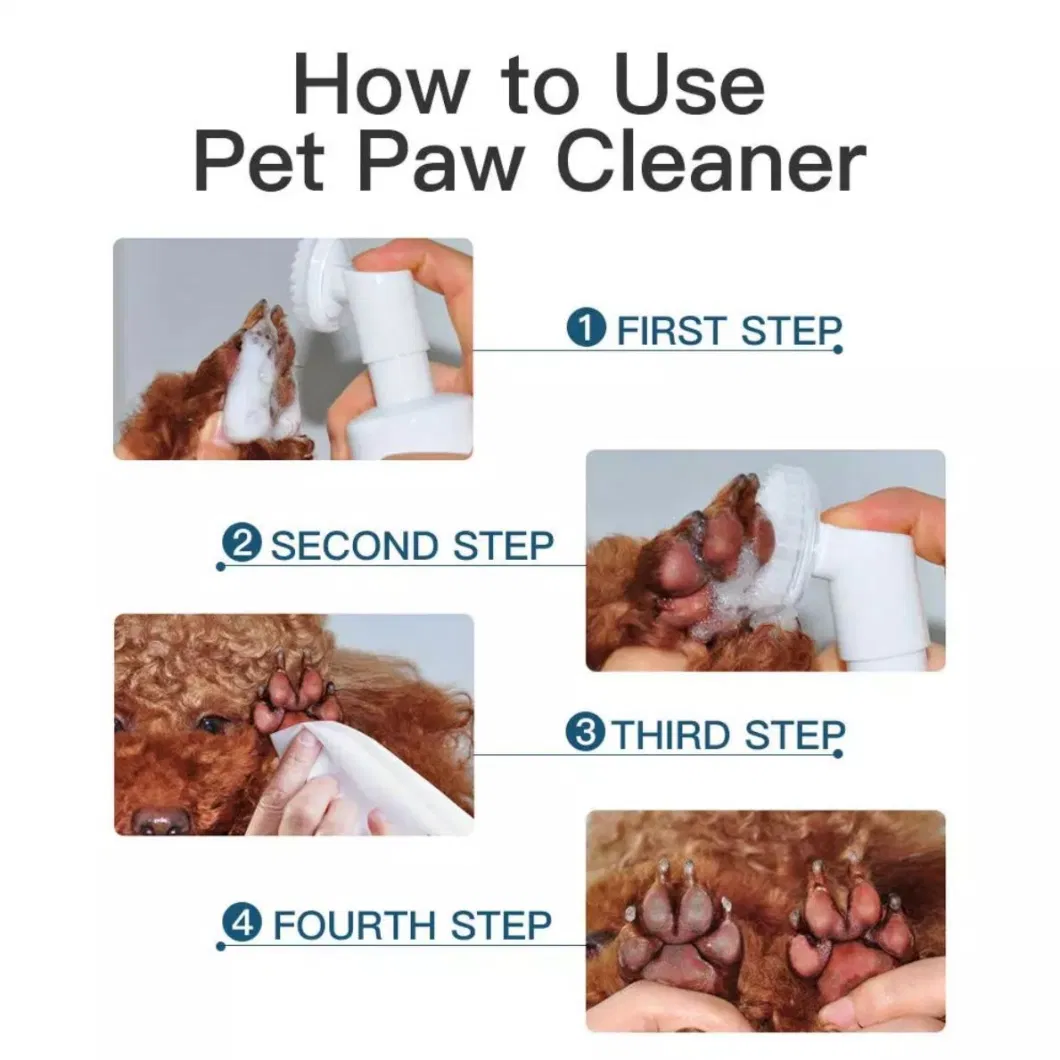 pH Balanced Pet Dog Paw Cleaner Foam Massage Deep Clean for Pet Paw Washing