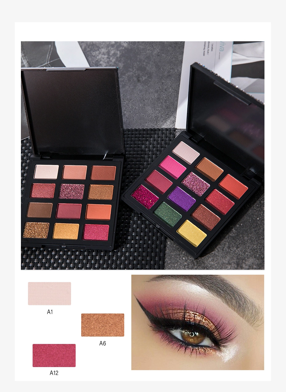 Shadow Flash Eye Shadow Color Panel Long -Vertical Waterproof Soft Flash Eye Makeup Cosmetics Eye Cream