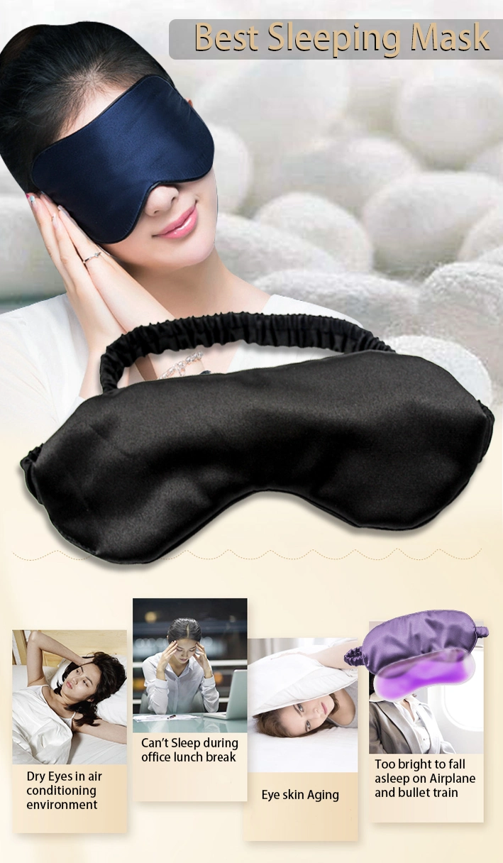 Portable Custom Soft Cloth Sleeping Eye Mask for Travel Use