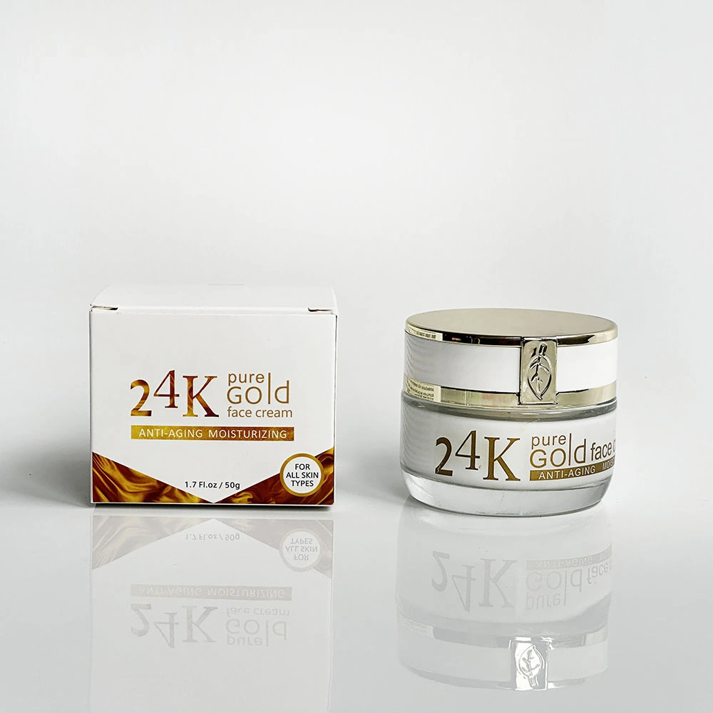 Wholesale OEM/ODM 24K Gold Brightening Lightening Rejuvenating Skincare Anti-Aging Face Cream