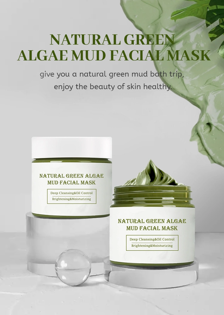 Women Beauty Skin Care Green Tea Moisturizing Repairing Oil Control Mud Facial Mask Private Label