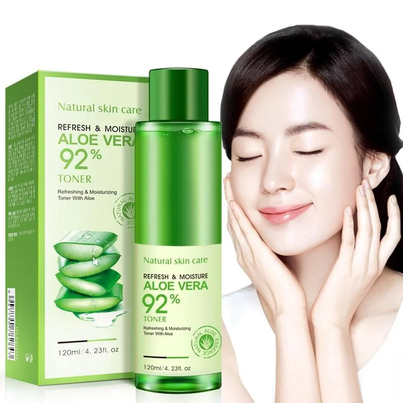 120ml Natural Face Toner Aloe Vera Gel Vc Skin Care Hydrating Moisturizing Vitamin C Lighten Pore Toner Korean Makeup