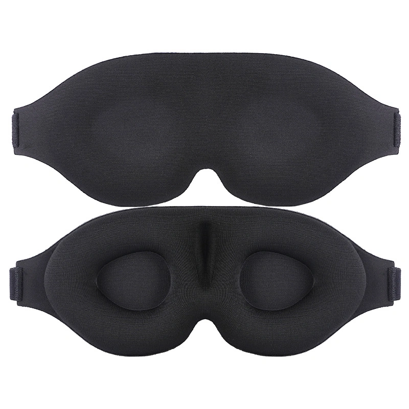 No Seamless Pressure Stereo 3D Contoured 100% Blackout Eye Mask for Sleeping with Adjustable Strap