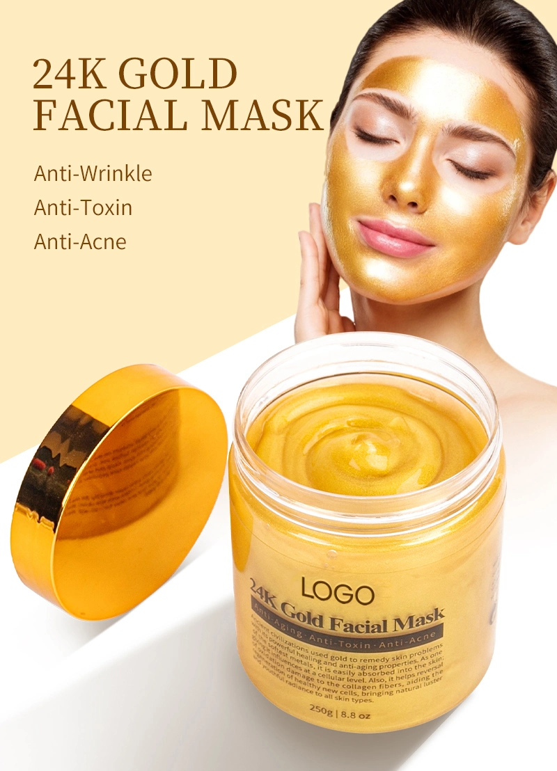 Deep Cleaning Skin Moisturizing 24K Gold Mud Magnetic Facial Mask