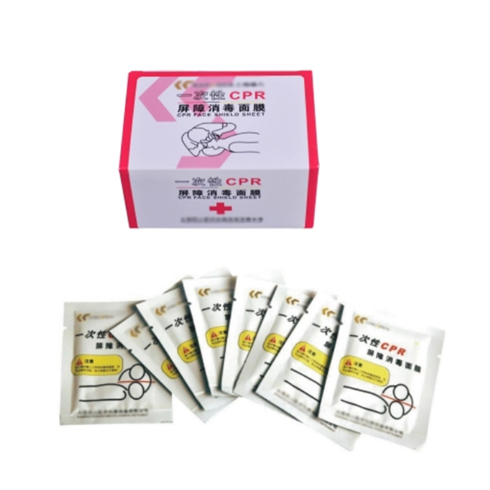 Hot Sale First Aid Emergency Pocket Face Disposable Disinfection Mouth-to-Mouth Shield Sheet CPR Mask