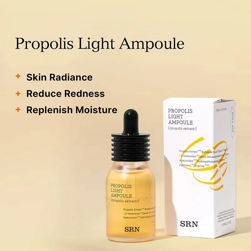 OEM Vegan Skin Radiance Reducing Redness Light Face Honey Propolis Serum